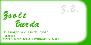 zsolt burda business card